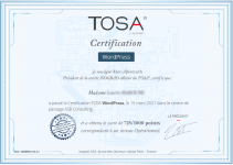 Certificat TOSA